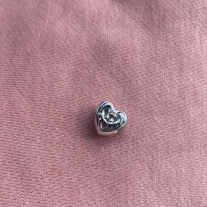 Pandora two tone family heart charm